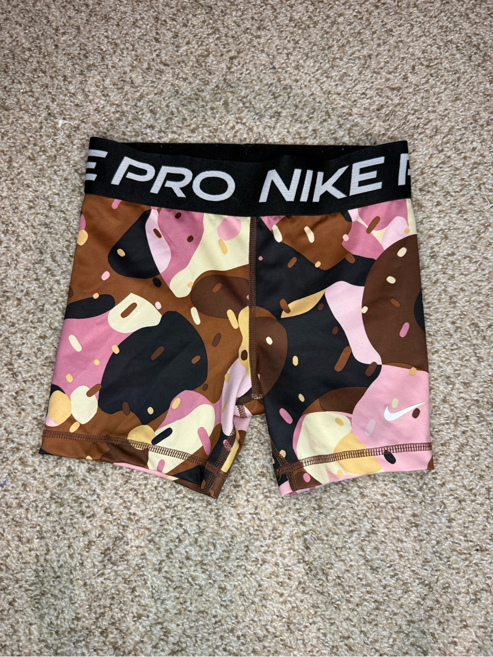 Nike Kids Pro Compression Shorts - Pink, Brown, Black, Yellow